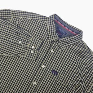 Vintage Tommy Jeans Mens XL Button Up Shirt Plaid Checkered LS Cotton Casual 90s